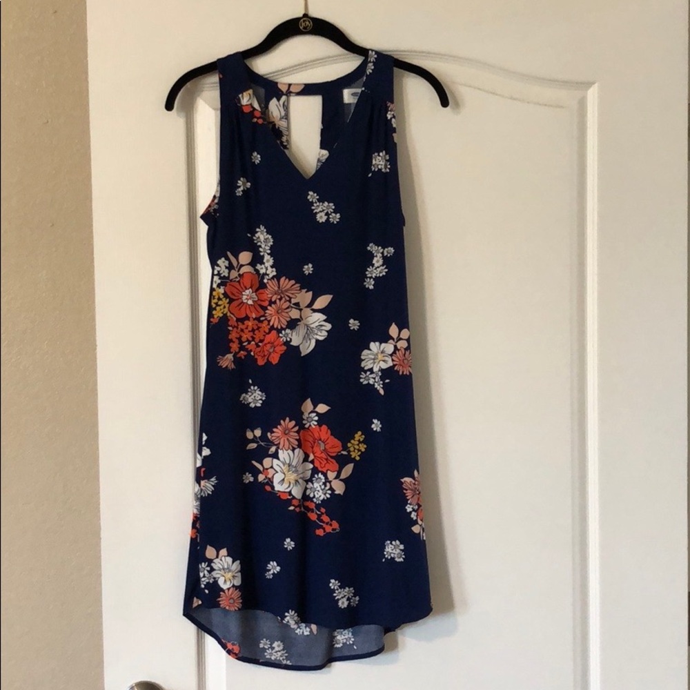 Navy Floral Dress